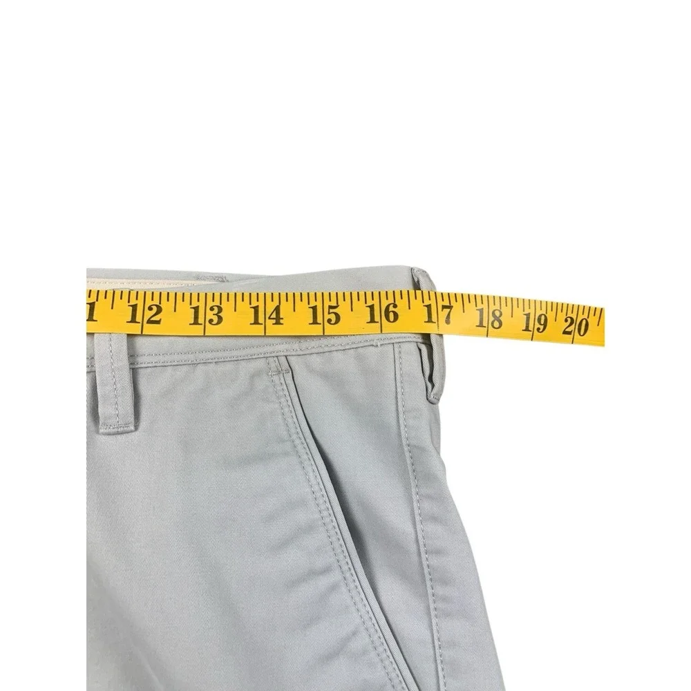 HAGGAR Life Khaki Mens Slim Fit Pants Gray Cotton Stretch 32x29‎